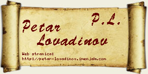 Petar Lovadinov vizit kartica